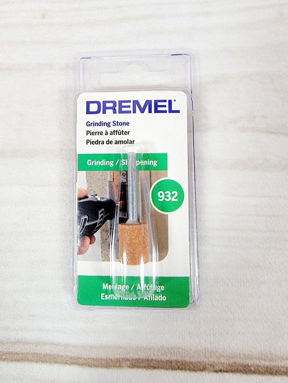 Dremel 932 Aluminum Oxide Grinding Stone 3/8" Stone (1/8" Shaft) NEW